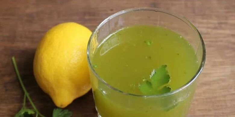lemon shake with parsley for weight loss
